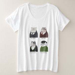 MEN CATS Women's Plus Size Tシャツ