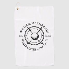 Men Club Player Team Golfer White Sports Modern ゴルフタオル