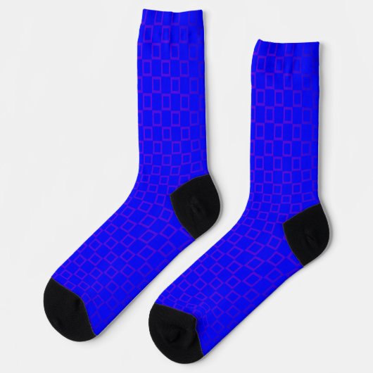 Men crew socks, Blue purple classic design ソックス (左)