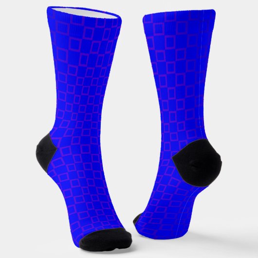 Men crew socks, Blue purple classic design ソックス (傾斜あり)
