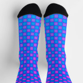 Men crew socks, Light Blue Purple classic design ソックス (上部)