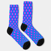 Men crew socks, Light Blue Purple classic design ソックス (右)