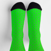 Men crew socks, Lime Light Green classic design ソックス (上部)
