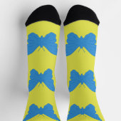 Men crew socks with flag of Bady Bassit, Brazil ソックス (上部)