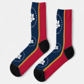 Men crew socks with flag of Mississippi, USA ソックス (左)