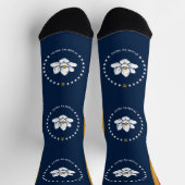 Men crew socks with flag of Mississippi, USA ソックス (上部)