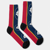 Men crew socks with flag of Mississippi, USA ソックス (右)