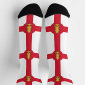 Men crew socks with flag of Montreal, Canada ソックス (上部)