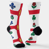 Men crew socks with flag of Montreal, Canada ソックス (傾斜あり)