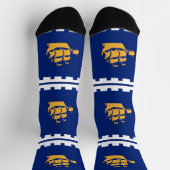 Men crew socks with flag of Quebec City ソックス (上部)