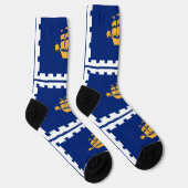Men crew socks with flag of Quebec City ソックス (右)