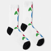 Men crew socks with flag of Seoul, South Korea  ソックス (右)