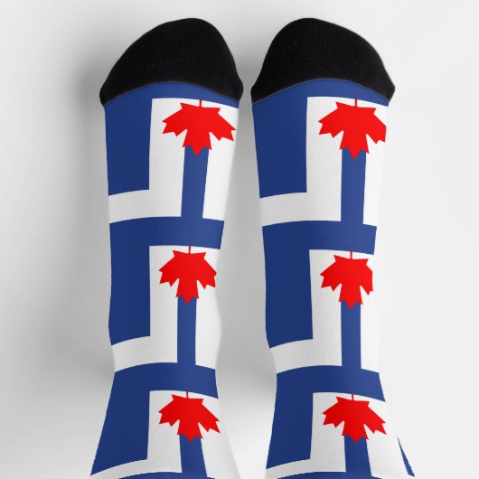 Men crew socks with flag of Toronto, Canada ソックス (上部)
