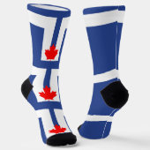 Men crew socks with flag of Toronto, Canada ソックス (傾斜あり)