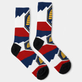 Men crew socks with flag of Utah State, USA ソックス (右)