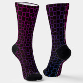 Men crew socks with Purple Black classic design ソックス (傾斜あり)