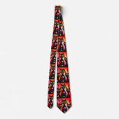 Men Designer Ties Cat Red Hearts ネクタイ (裏面)