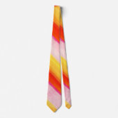 Men Designer Ties Yellow Orange Pink ネクタイ (正面)