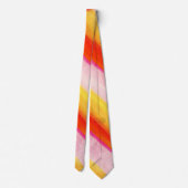Men Designer Ties Yellow Orange Pink ネクタイ (裏面)