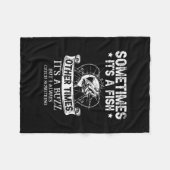 Men Fisherman Geft Rod kayak おもしろい魚釣りfor a フリースブランケット (正面(横))