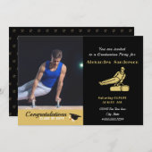 Men Gymnast写真モダン2022の卒業クラス 招待状 (正面/裏面)