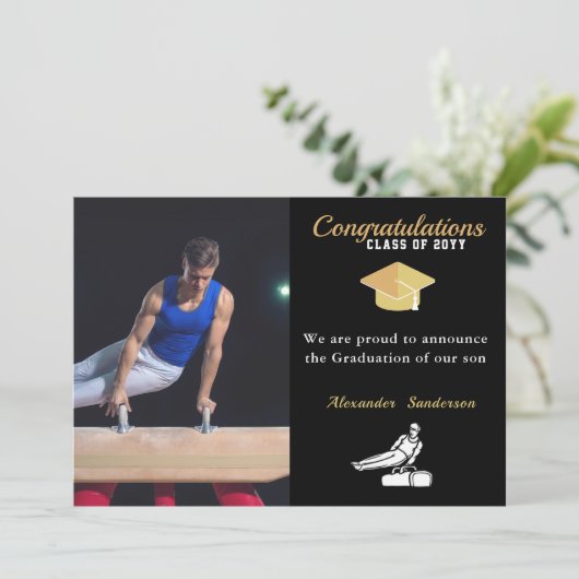 Men Gymnast写真モダン2022の卒業クラス 案内状 (スタンド正面)