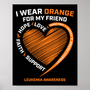 Men I衣服オレンジfor My Friend Leukemia認識度 ポスター