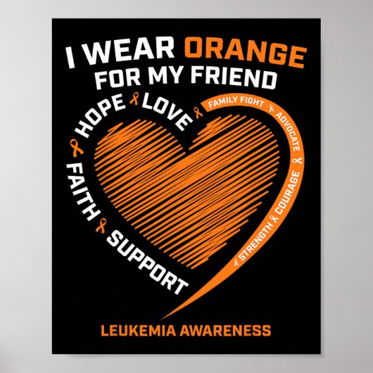 Men I衣服オレンジfor My Friend Leukemia認識度 ポスター (正面)