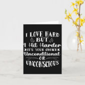 Men I Love Hard But I Hit Harder Funny Saying Quot カード (黄色い花)