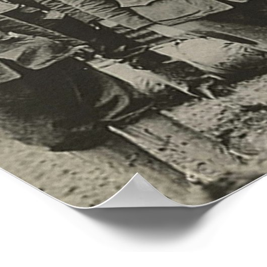 Men In Gas Mask WWI  Print ポスター (角)