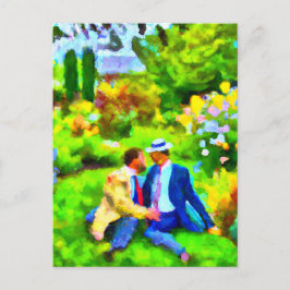 Men in love in the Garden ポストカード