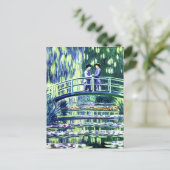 Men in Love on the bridge in the Monetのスタイル ポストカード (スタンド正面)