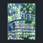 Men in Love on the bridge in the Monetのスタイル ポストカード<br><div class="desc">AIはクロード・モネのスタイルで美しい男性の芸術を生み出した</div>