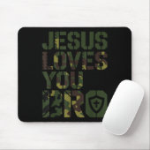 Men Jesus Loves You Bro Funny Christian Boy Godson マウスパッド (マウス)