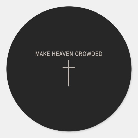 Men Make Heaven Crowded Christian Brother Daughter ラウンドシール (正面)