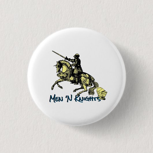Men 'N Knights ロゴボタン 缶バッジ (正面)