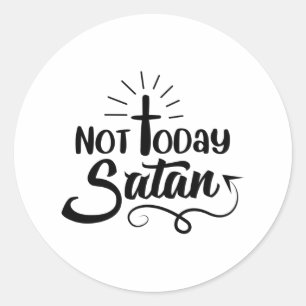 Men Not TodayサタンVネックグラフィックTシャツ ラウンドシール