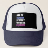 "Men Of Quality Respect Women's Equality" キャップ (正面)
