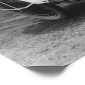 Men on Harley Davidson Motorcycle with Sidecar ポスター (角)