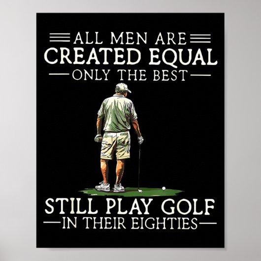 Men Play Golf Eighties 80 Funny Golfer Golfing  ポスター (正面)