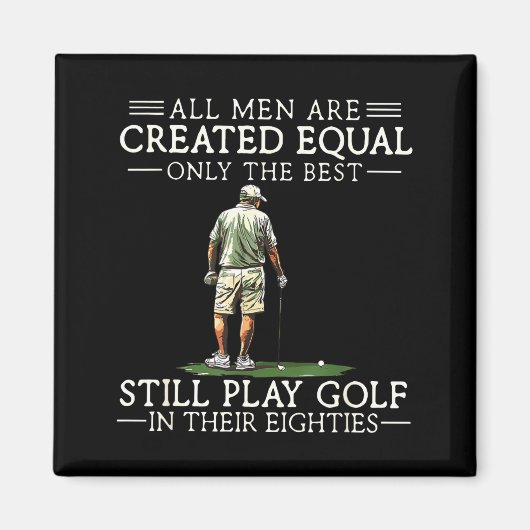 Men Play Golf Eighties 80 Funny Golfer Golfing  マグネット (正面)