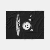 Men Play Golf Eighties Birthday All Men D Equal フリースブランケット (正面(横))