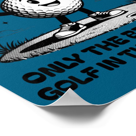 Men Play Golf Eighties Birthday All Men D Equal  ポスター (角)