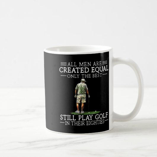 Men Play Golf Eighties Funny Golfer Golfing コーヒーマグカップ (右)