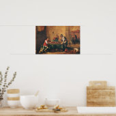 Men Playing Backgammon in a Tavern ポスター (キッチン)