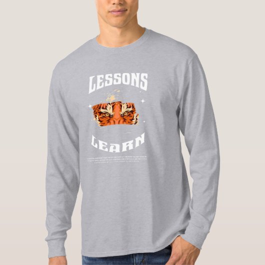 Men Resilient Gorilla Lessons Learn Long Sleeve  Tシャツ (正面)