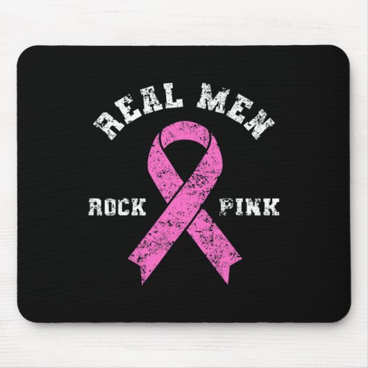 Men Rock Pink – 乳がん撲滅 マウスパッド (正面)