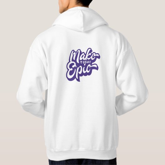 Men,sエイリアンプリントデザインベーシック・フード・スウェットシャツ パーカ (裏面)