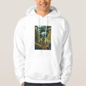 Men,sエイリアンプリントデザインベーシック・フード・スウェットシャツ パーカ (正面)