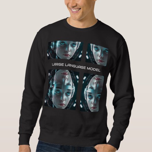 Men;s人工知能ロボットSweatshirt スウェットシャツ (正面)